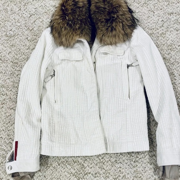 PRADA*  Cotton Nylon jacket w/ FOX fur collar*Size 44IT)* over $4,000 - Picture 6 of 7